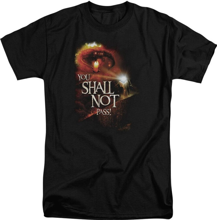 Gildan Lord Of The Rings You Shall Not Pass Short Sleeve Adult Tall Tee / T-Shirt