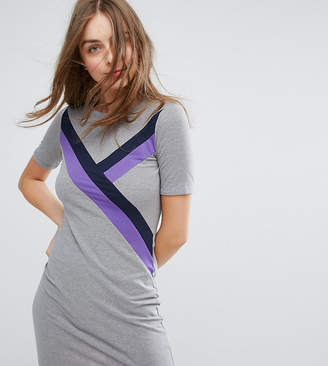 Monki Stripe Front T-Shirt Dress