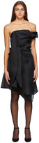 Thumbnail for your product : Nina Ricci Black Asymmetric Off-The-Shoulder Dress