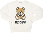 Thumbnail for your product : Moschino Bear Patch Cotton Knit Sweater