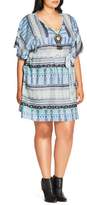 Thumbnail for your product : City Chic Plus Size Women's 'Moroccan Affair' Embellished Print Tunic
