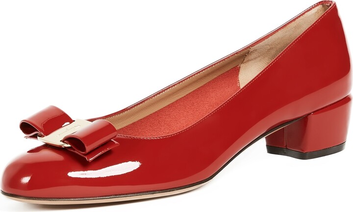 Ferragamo Vara Manta Leather Pump - ShopStyle