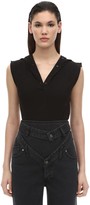 Thumbnail for your product : Y/Project Sleeveless Cotton Jersey Polo Bodysuit