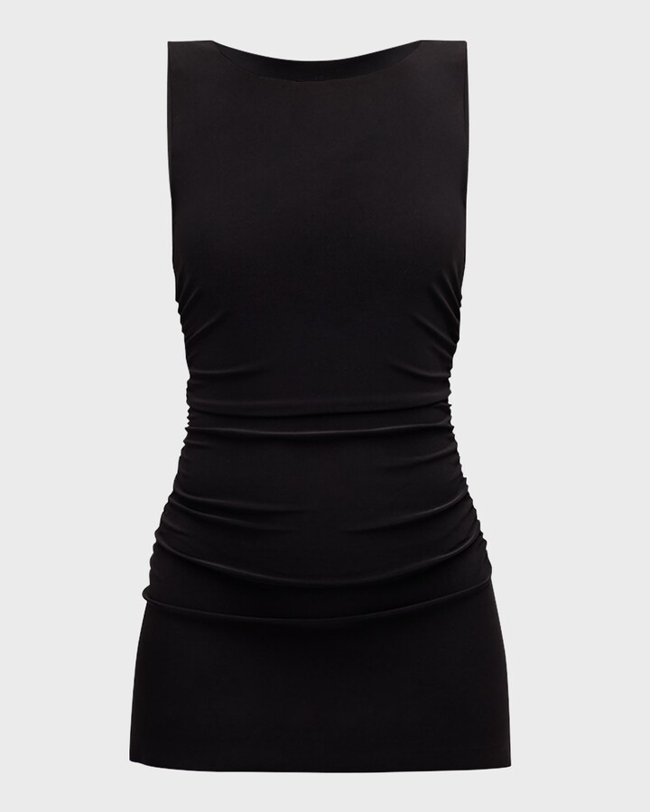 Norma Kamali Sleeveless 4-Way Stretch Mini Pickleball Dress