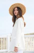 Thumbnail for your product : Something Navy Frayed Edge Straw Boater Hat