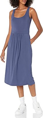 Amazon Essentials Women's Jersey Sleeveless Empire-Waist Midi Dress (Previously Daily Ritual)