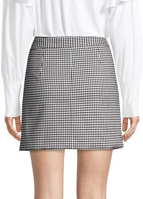Robert Rodriguez Lexy Mini Check A-Line Skirt
