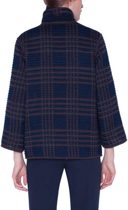 Akris St. Gallen Embroidered Wool-Silk Short Jacket