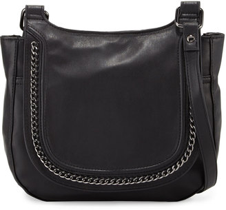 French Connection Alexa Faux-Leather Messenger Bag, Black