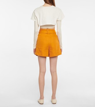 Vince Cotton and linen twill shorts