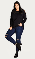 Thumbnail for your product : City Chic Lace Shoulder Jumper