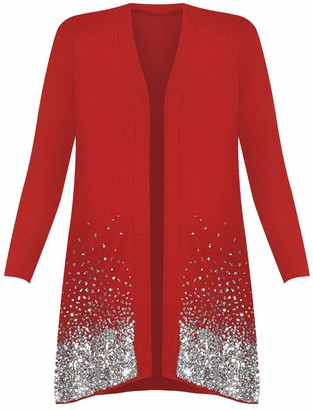 red ladies cardigan uk