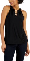 Thumbnail for your product : Nine West Women's Sleeveless Three-Ring Halter Top