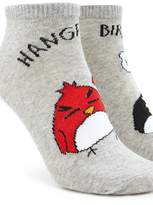 Thumbnail for your product : Forever 21 Hangry Birds Ankle Socks