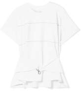 Thumbnail for your product : Carven Embellished Stretch-cotton Jersey Top - White