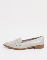 Thumbnail for your product : ASOS DESIGN Wide Fit Maltby pointed loafers in grey croc