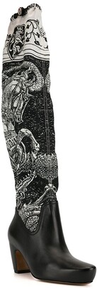 Lanvin “Saint George and the Dragon” print boots