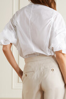 Thumbnail for your product : ÀCHEVAL PAMPA Chiquita Ruffled Pussy-bow Cotton-voile Blouse - White