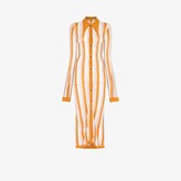 Thumbnail for your product : Dodo Bar Or Dar Striped Pointelle Knit Shirt Dress