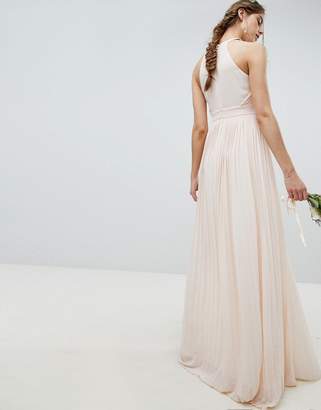 TFNC Tall Pleated Maxi Bridesmaid Dress