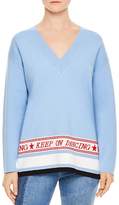 Thumbnail for your product : Sandro Domus Graphic V-Neck Sweater