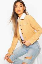 Thumbnail for your product : boohoo Borg Collar Cord Jacket