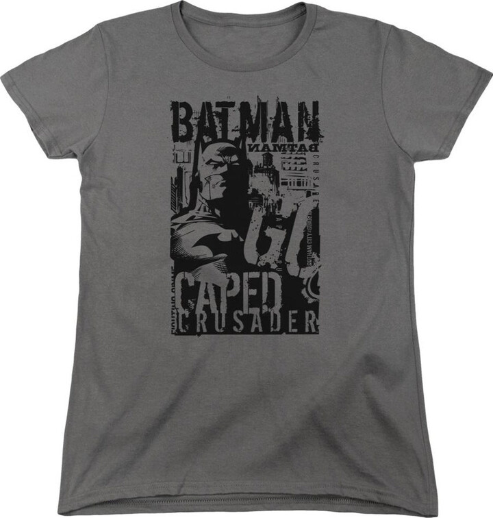 Gildan Batman Caped Crusader Short Sleeve Womens Tee / T-Shirt