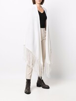 Thumbnail for your product : Snobby Sheep Fringed Leather-Trim Poncho