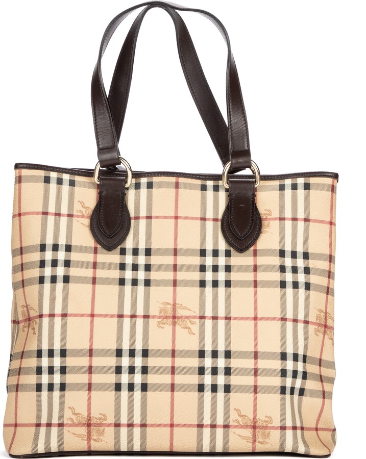 Burberry Haymarket Tote Bag | ShopStyle