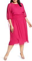 Thumbnail for your product : Maggy London Solid Gauze Smocked Waist Midi Dress