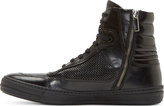Thumbnail for your product : Diesel Black Gold Black Leather Major-PI-Z High-Top Sneakers