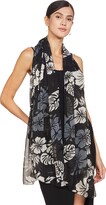 Thumbnail for your product : Stylore 2PCS Chiffon Scarf for Women Lightweight Long Black White 36x72