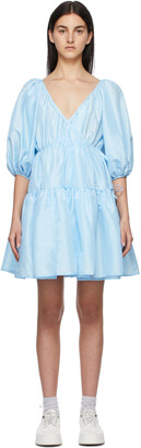 Cecilie Bahnsen Blue Susannah Wrap Dress