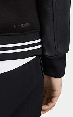 Neil Barrett Men's Bolt-Appliquéd Neoprene Hooded Jacket - Black