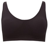 Thumbnail for your product : Skin Ribbed Organic Cotton-blend Jersey Bralette - Black