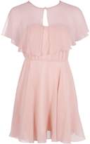 Thumbnail for your product : boohoo Chiffon Bandeau Skater Dress With Cape