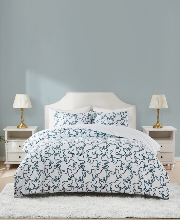 Truly Soft Printed Bow Whimsy 3-Pc. Comforter Set, King