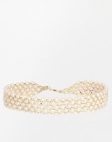 Thumbnail for your product : ASOS Limited Edition Faux Pearl Lattice Choker Necklace