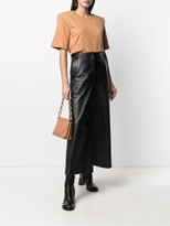 Thumbnail for your product : FEDERICA TOSI padded-shoulder cropped T-shirt