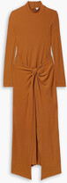 Thumbnail for your product : Rosetta Getty Twist-front cotton-jersey turtleneck midi dress