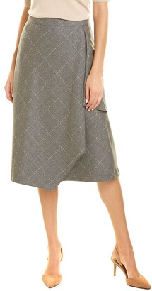 Les Copains Wool-Blend A-Line Skirt