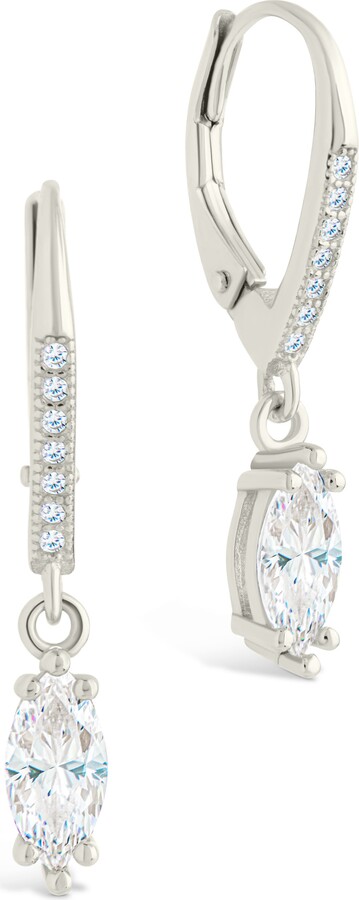 Sterling Forever Allegra Cubic Zirconia Drop Earrings