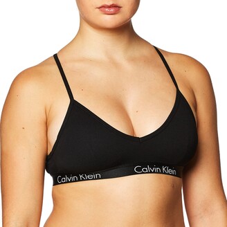 Calvin Klein Women's Motive Cotton Lightly Lined Bralette - ShopStyle Bras