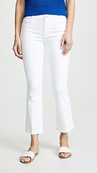 j brand selena mid rise crop