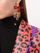 Thumbnail for your product : Simone Rocha beaded bow chandelier earrings