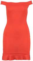 Thumbnail for your product : boohoo Off the Shoulder Frill Hem Bodycon Dress