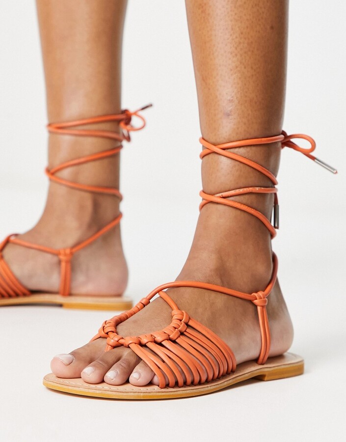 ASOS DESIGN Women's Orange Sandals | ShopStyle