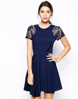 Thumbnail for your product : Love Skater Dress with Lace Insert Sleeve