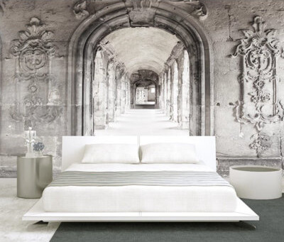 wallpaew Architectural Building Gray Wallpaper