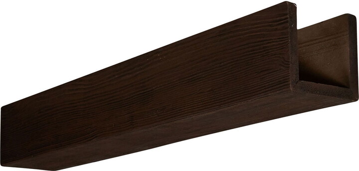 Sandblasted Endurathane Faux Wood Ceiling Beam, 3-Sided (U-beam)